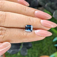 1.61 Ct. Greenish Blue Sapphire from Madagascar Life Style
