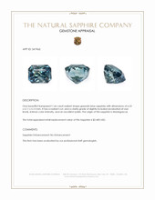 1.66 Ct. Greenish Blue Sapphire from Madagascar Appraisal