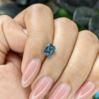 1.66 Ct. Greenish Blue Sapphire from Madagascar Life Style