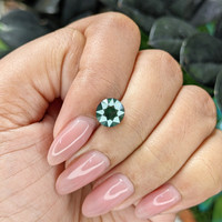 2.72 Ct. Bluish Green Sapphire from Madagascar Life Style