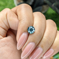 1.72 Ct. Greenish Blue Sapphire from Madagascar Life Style