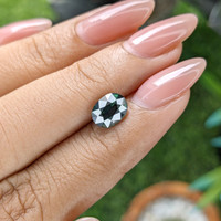 1.72 Ct. Bluish Green Sapphire from Madagascar Life Style