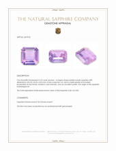 2.63 Ct. Pinkish Purple Sapphire from Madagascar Appraisal
