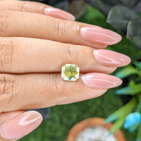 2.05 Ct. Greenish Yellow Sapphire from Madagascar Life Style