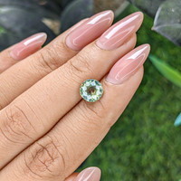 2.01 Ct. Bluish Green Sapphire from Madagascar Life Style
