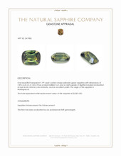1.99 Ct. Yellowish Green Sapphire from Madagascar Appraisal