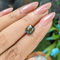 1.99 Ct. Yellowish Green Sapphire from Madagascar Life Style