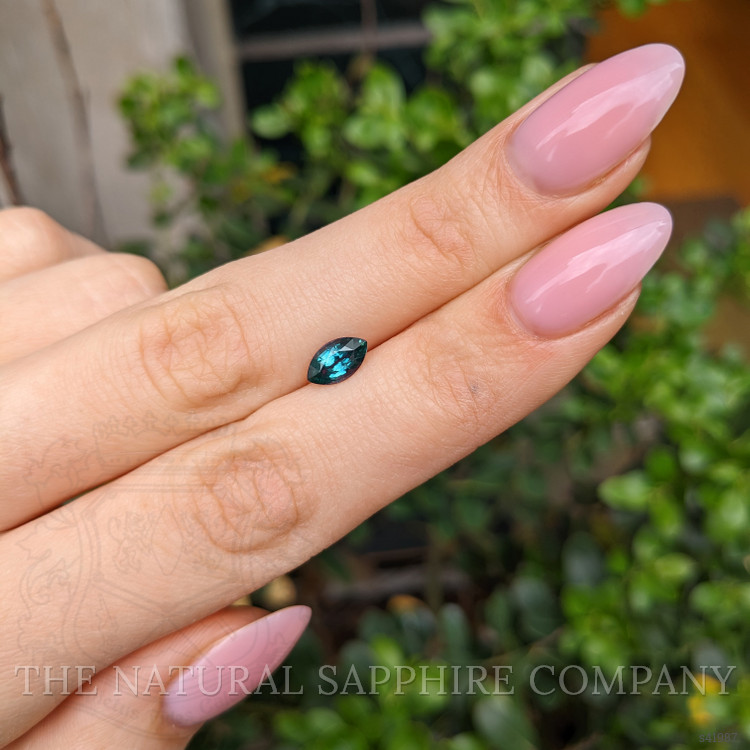 0.97 Ct. Bluish Green Sapphire from Montana