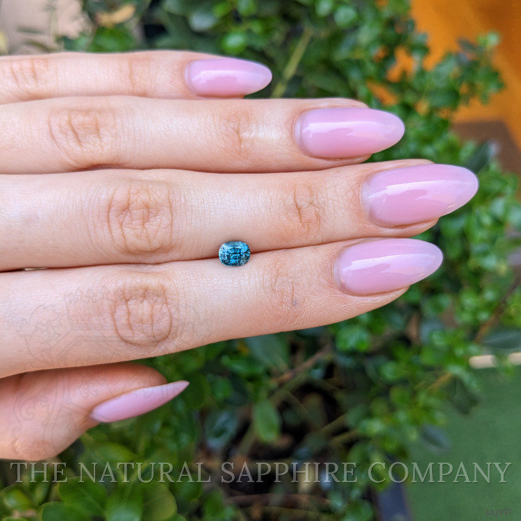 0.97 Ct. Greenish Blue Sapphire from Montana
