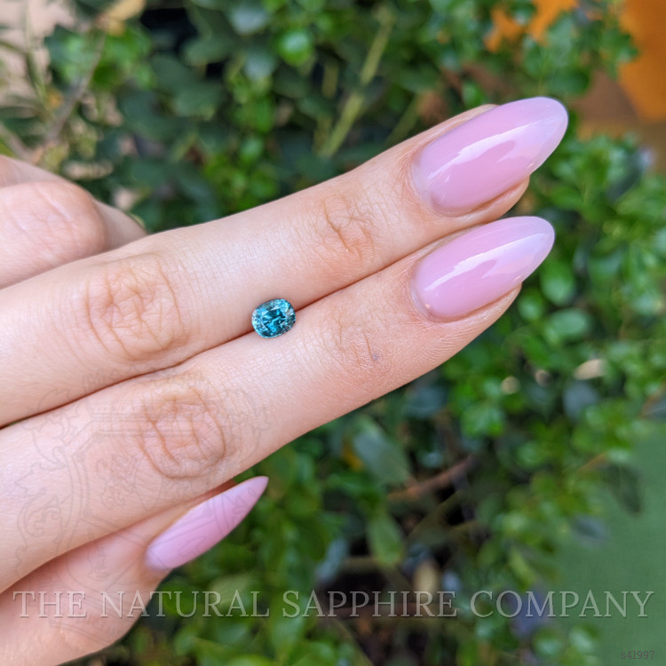 0.97 Ct. Greenish Blue Sapphire from Montana