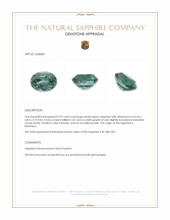 0.99 Ct. Bluish Green Sapphire from Montana Appraisal