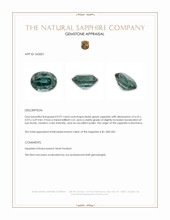 0.97 Ct. Bluish Green Sapphire from Montana Appraisal