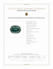 0.97 Ct. Bluish Green Sapphire from Montana Scan Report