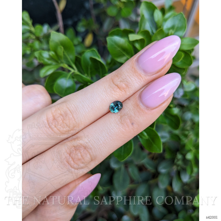 0.97 Ct. Bluish Green Sapphire from Montana