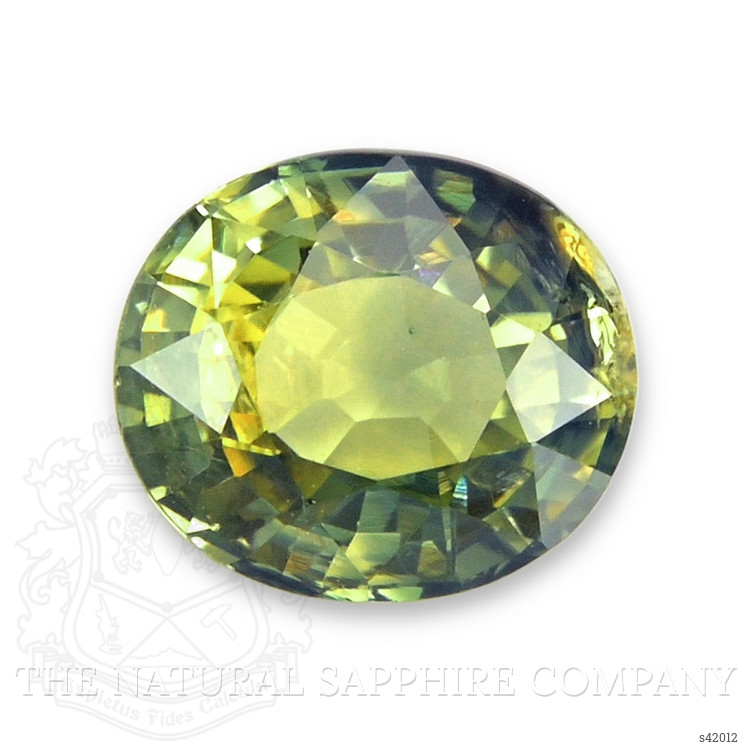 0.96 Ct. Yellowish Green Sapphire from Ceylon (Sri Lanka)