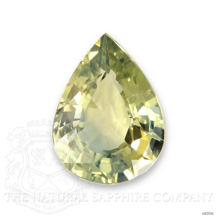 0.88 Ct. Yellowish Green Sapphire from Ceylon (Sri Lanka)