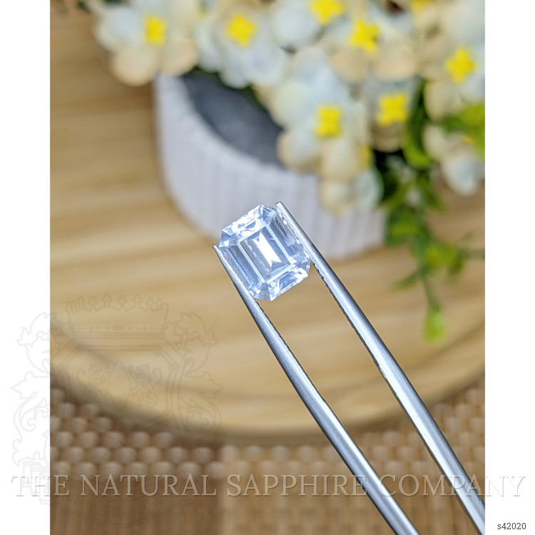 3.07 Ct. White Sapphire from Ceylon (Sri Lanka)