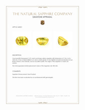 1.87 Ct. Yellow Sapphire from Ceylon (Sri Lanka) Appraisal