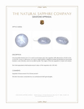 3.14 Ct. Grey Star Sapphire from Ceylon (Sri Lanka) Appraisal