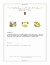 3.07 Ct. Yellow Sapphire from Ceylon (Sri Lanka) Appraisal