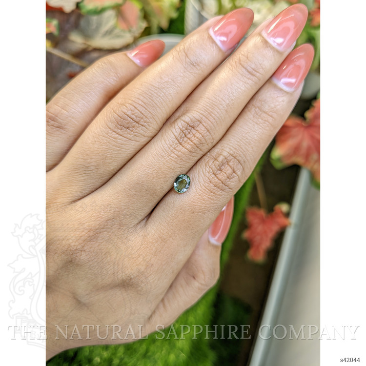 0.83 Ct. Bluish Green Sapphire from Ceylon (Sri Lanka)