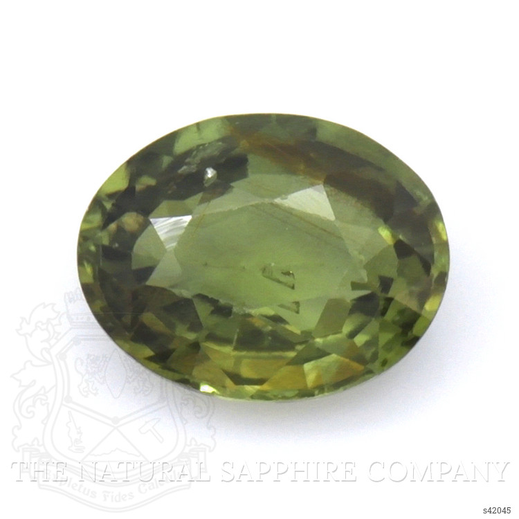 0.77 Ct. Yellowish Green Sapphire from Ceylon (Sri Lanka)