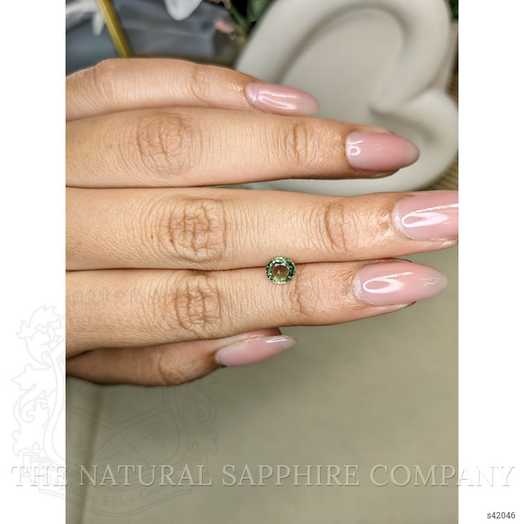 0.72 Ct. Green Sapphire from Ceylon (Sri Lanka)