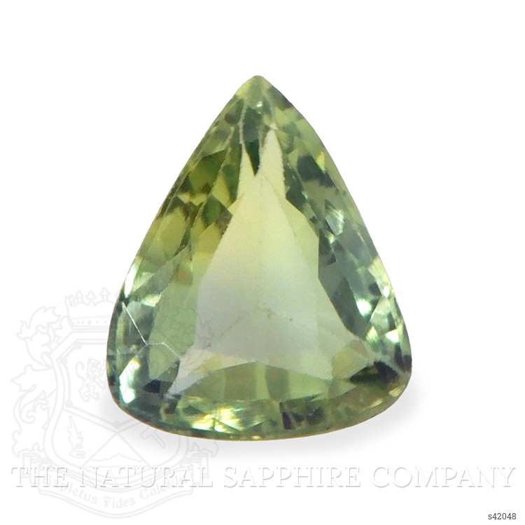 0.74 Ct. Yellowish Green Sapphire from Ceylon (Sri Lanka)