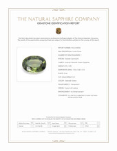 0.90 Ct. Yellowish Green Sapphire from Ceylon (Sri Lanka) Scan Report