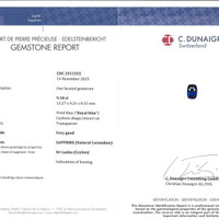 9.18 Ct. Blue Sapphire from Ceylon (Sri Lanka) Pdf