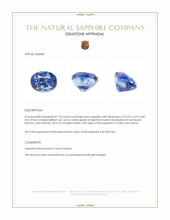 1.52 Ct. Blue Sapphire from Ceylon (Sri Lanka) Appraisal