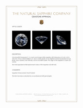 1.16 Ct. White Sapphire from Ceylon (Sri Lanka) Appraisal