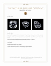 1.06 Ct. White Sapphire from Ceylon (Sri Lanka) Appraisal