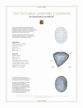 1.49 Ct. Blue Sapphire from Ceylon (Sri Lanka) 3 D Scan Report
