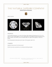 1.10 Ct. White Sapphire from Ceylon (Sri Lanka) Appraisal