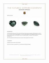 2.09 Ct. Bluish Green Sapphire from Madagascar Appraisal