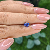 0.74 Ct. Blue Sapphire from Tanzania Life Style