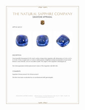 0.90 Ct. Blue Cabochon Sapphire from Madagascar Appraisal