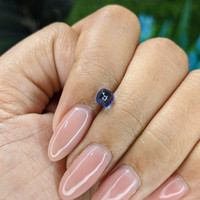 0.90 Ct. Blue Cabochon Sapphire from Madagascar Life Style