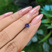 0.90 Ct. Blue Cabochon Sapphire from Madagascar Life Style
