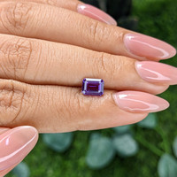 1.29 Ct. Purple Sapphire from Madagascar Life Style