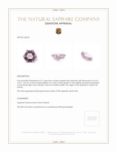 0.21 Ct. Purplish Pink Sapphire from Ceylon (Sri Lanka) Appraisal
