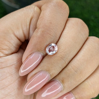 1.24 Ct. Peach Sapphire from Madagascar Life Style