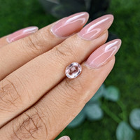1.24 Ct. Peach Sapphire from Madagascar Life Style