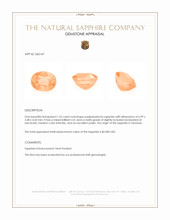 1.55 Ct. Padparadscha Sapphire from Tanzania Appraisal