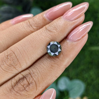 3.08 Ct. Bluish Green Sapphire from Tanzania Life Style