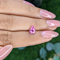 0.83 Ct. Purplish Pink Sapphire from Tanzania Life Style