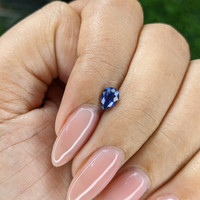 0.54 Ct. Blue Sapphire from Tanzania Life Style