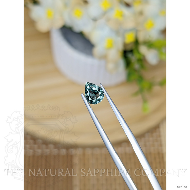 0.99 Ct. Bluish Green Sapphire from Ceylon (Sri Lanka)
