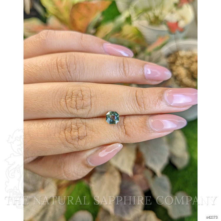 0.99 Ct. Bluish Green Sapphire from Ceylon (Sri Lanka)